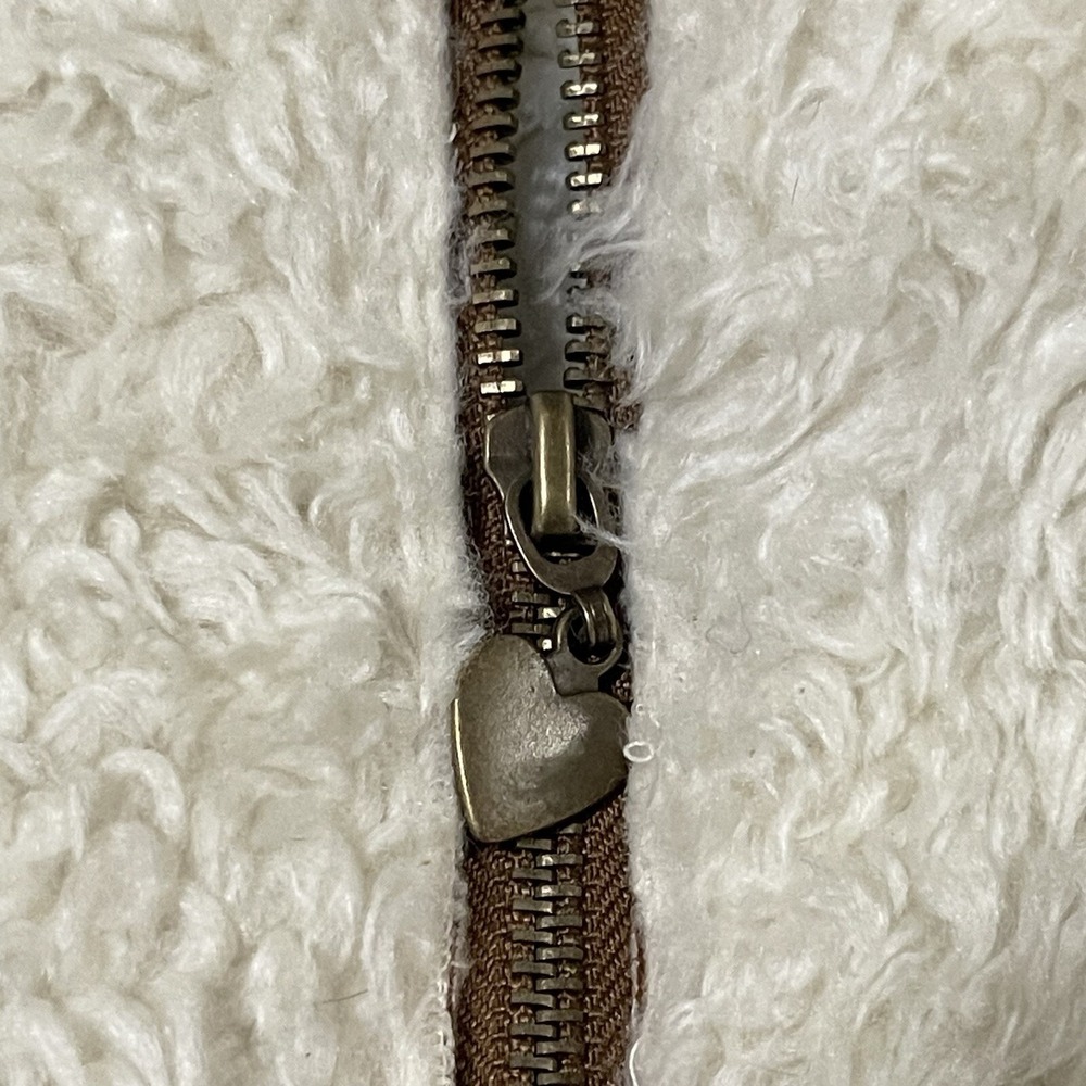 Regent & Company Jacket Faux Suede Women Medium Western Shearling Line Coat Yoke - Picture 13 of 16